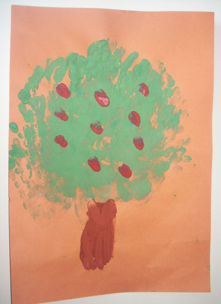 apple tree handprint craft